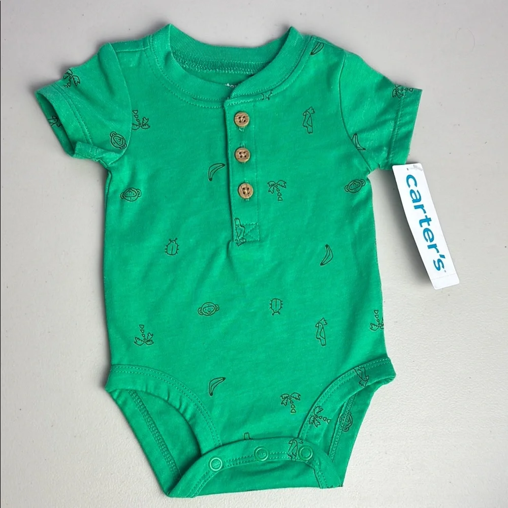 Carter's Teal Button-Up Baby Bodysuit